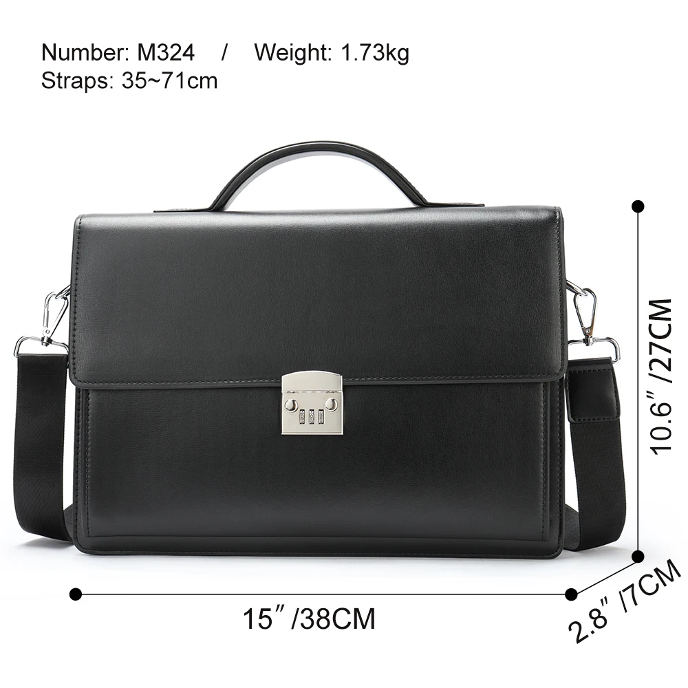 MVA Leather Business Bag 15.6\