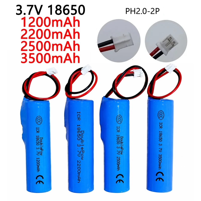 3.7V 18650 Lithium Battery 1200-3500mah for Bluetooth Speaker Singing Machine Flashlight K5 Disinfection Gun Hair Clipper