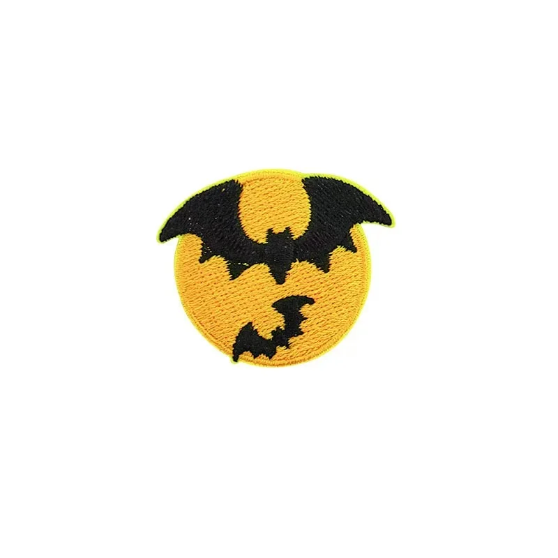 Halloween Embroidered Patch Self-Adhesive Ghost Pumpkin Iron on Badge for Clothing Decoration