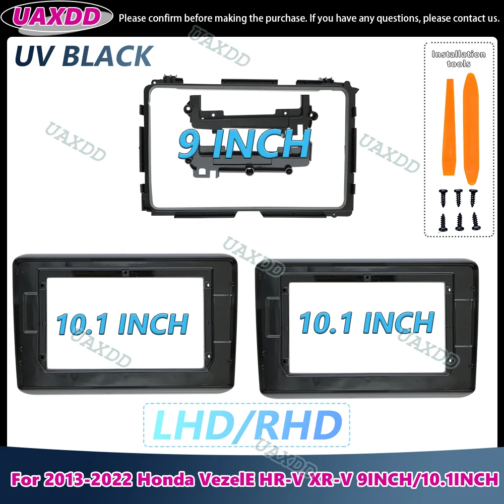 UAXDD Für 2013-2022 Honda VezelE HR-V XR-V 9 10,1 Zoll Android Rahmenkit 2 Din Auto-Innenausstattung Stereo-Kabel Video-Kabelbaum-Adapter CD