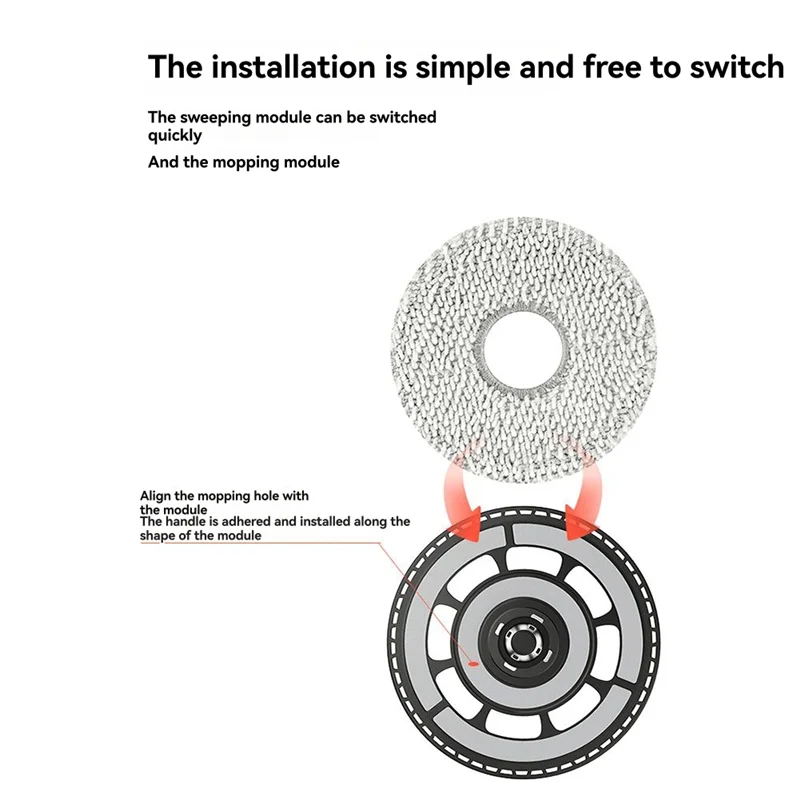 Suporte de esfregão com almofada de esfregão para Roborock G20S Ultra/Saros 10R Aspirador de pó Ultra Durável Acessórios essenciais para aspirador de pó