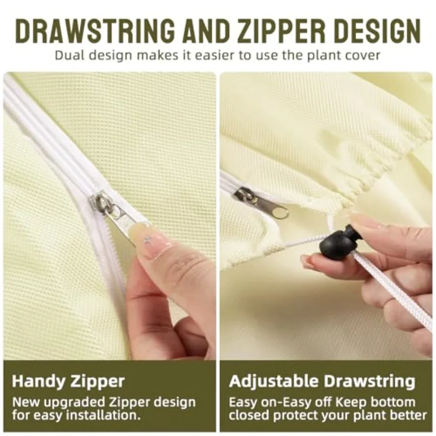 عبوتان من أغطية النباتات للاستخدام الخارجي مع حماية من التجميد ومقاومة الصقيع مقاس 75 بوصة × 90 بوصة مقاس 2.47 أونصة ياردة الوزن قابل للتعديل Z