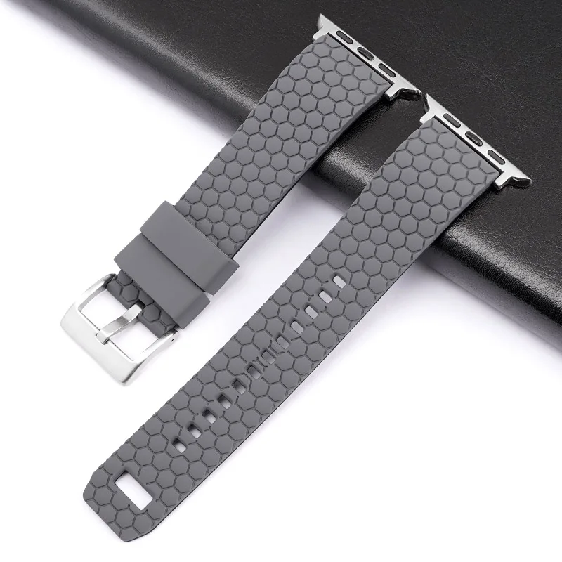 Correa de silicona para Apple Watch, pulsera de 45mm, 44mm, 41mm, 40mm, 42mm y 38mm para iWatch Series 7, 6, SE, 5, 4, 3, para hombre y mujer