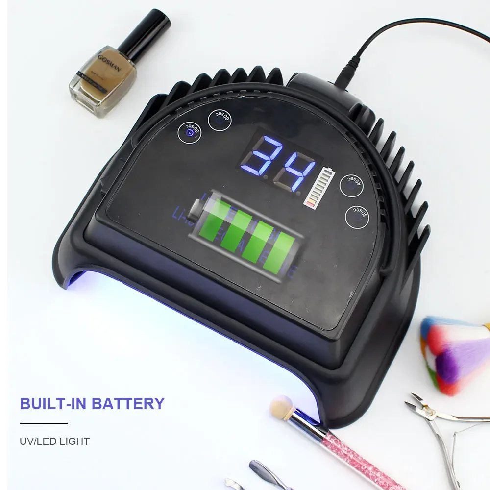 Noq 64W Elektrische Fototherapie Nagelverbetering Machine Batterij Meerdere Timing 36 Led Nail Enhancement Lights Uv Lamp