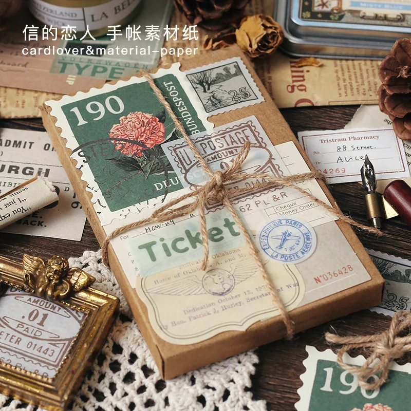 Fromthenon Vintage Planner Decorative Sticker Travelers Notebook Journal Accessories Material Package Retro Creative Stickers