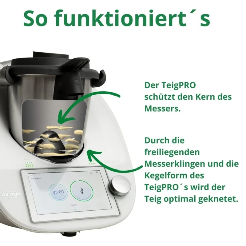 Easy to Use Dough Protector Fast Cleaning Dough Knife Dirt Protections Fit for Thermomix TM5 TM6 Prevent Messy Drop Shipping