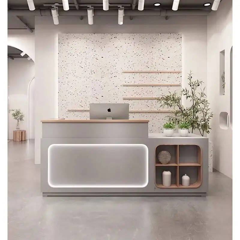 

Desks Luxury Cash Reception Light Register Pharmacy Restaurant Reception Desks Small Lacquer Balcao De Loja Salon Furniture