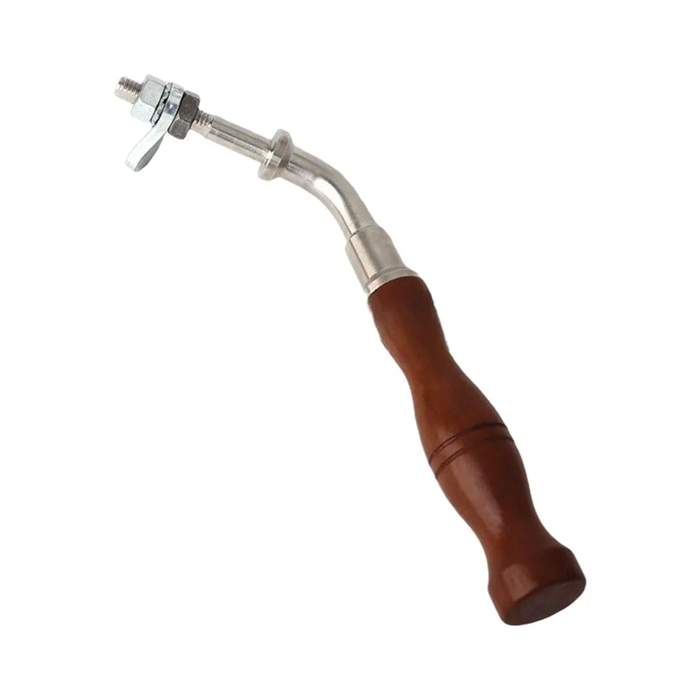 Stainless-Grade Carbon Steel Fireplace Handle with Natural Walnut Wood Grip and Metric M8 Thread for Oven Doors