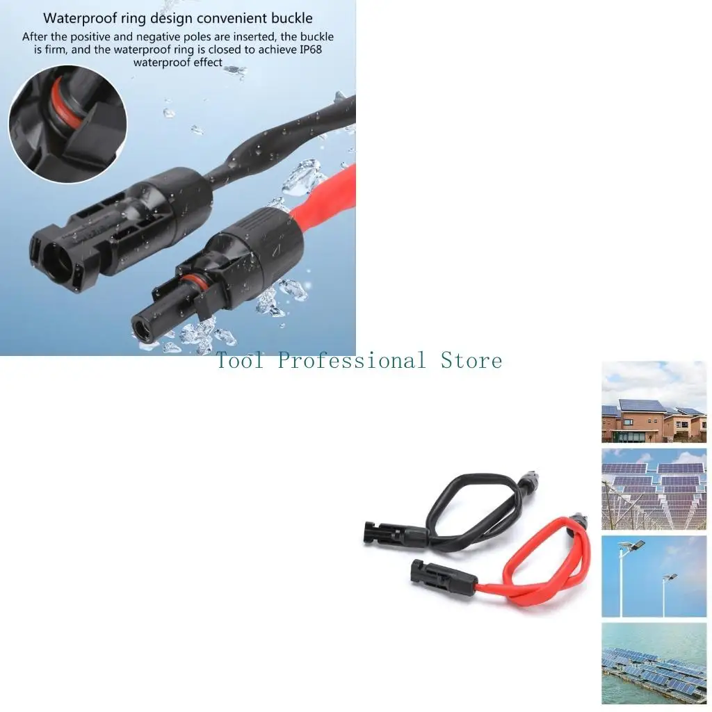 57QF Flexible Cable set Solar Panel Flat Cable Solar Cable Window Feed-Through Not Wall Drilling Required for Installation