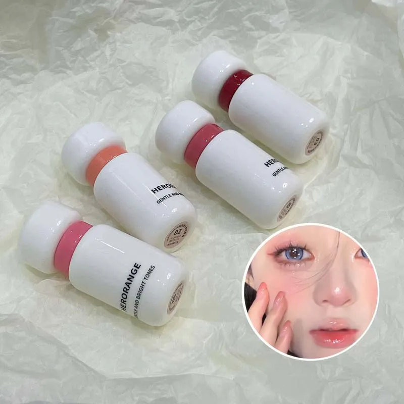 HERORANGE Specchio colorato morbido Smalto per labbra Specchio idratante Colore chiaro dell'acqua Lucidalabbra per trucco a lunga durata