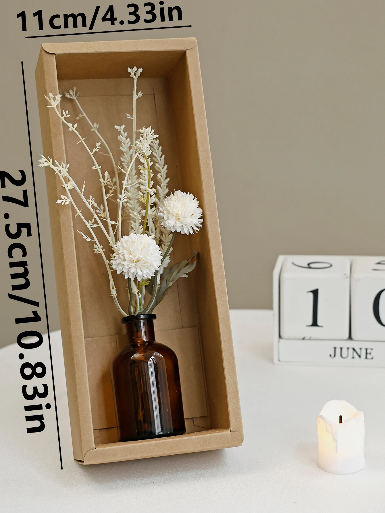 Künstliche Blumen-Kombination Hochwertiger Hochzeitskranz Brautstrauß Dekoration Valentinstag Heim Zimmer Tisch Geschenk Vase Box Requisiten – Detail 8