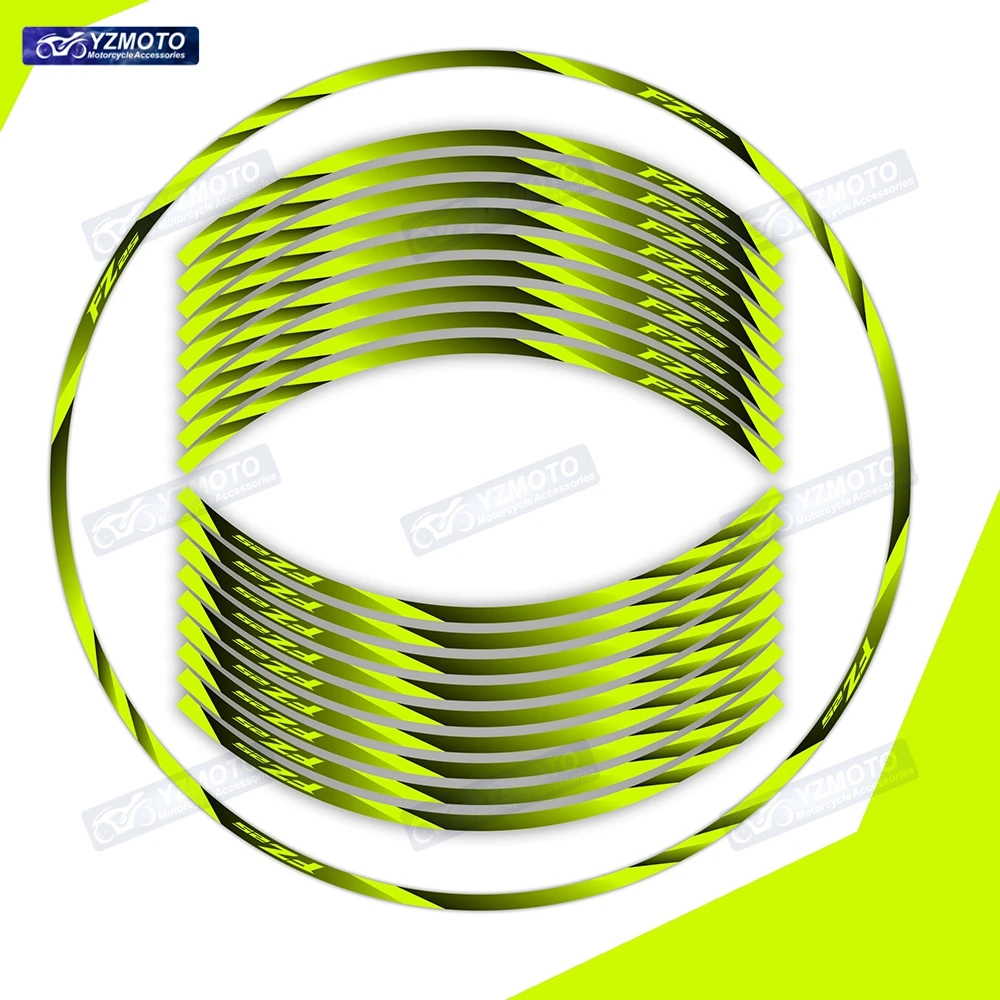 

For FZ25 FZ-25 Motorcycle 17 Inch Front And Rear Wheel Hub Stripe Sticker Decal Decoration Reflective Waterproof Rim Stickers