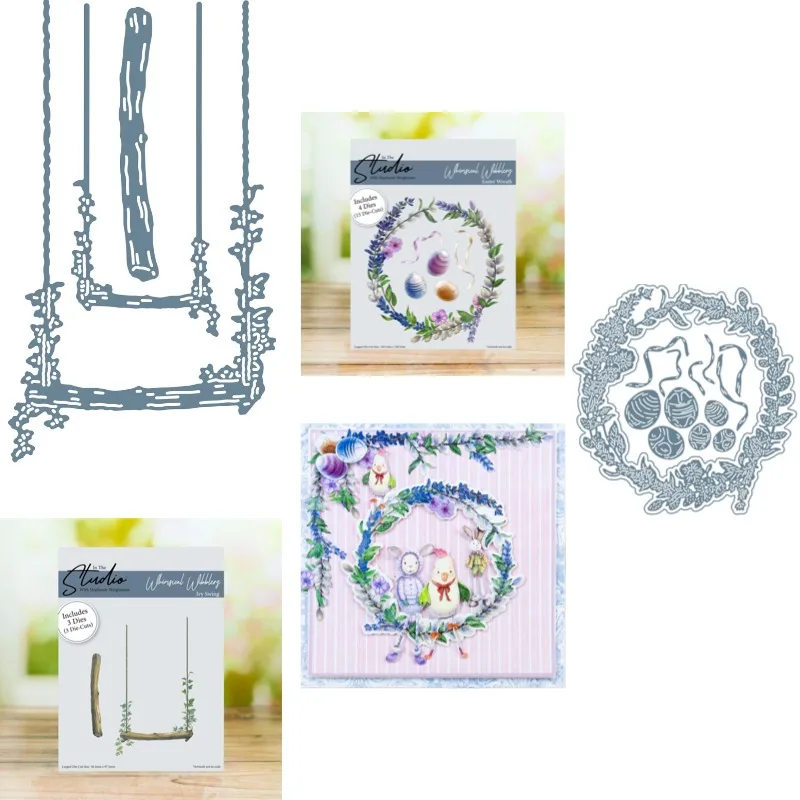 There Is an Egg in the Middle of the Wreath Metal Die Cutting 2026 New DIY Die Molds Scrap Booking Paper Making Cuts Crafts Big