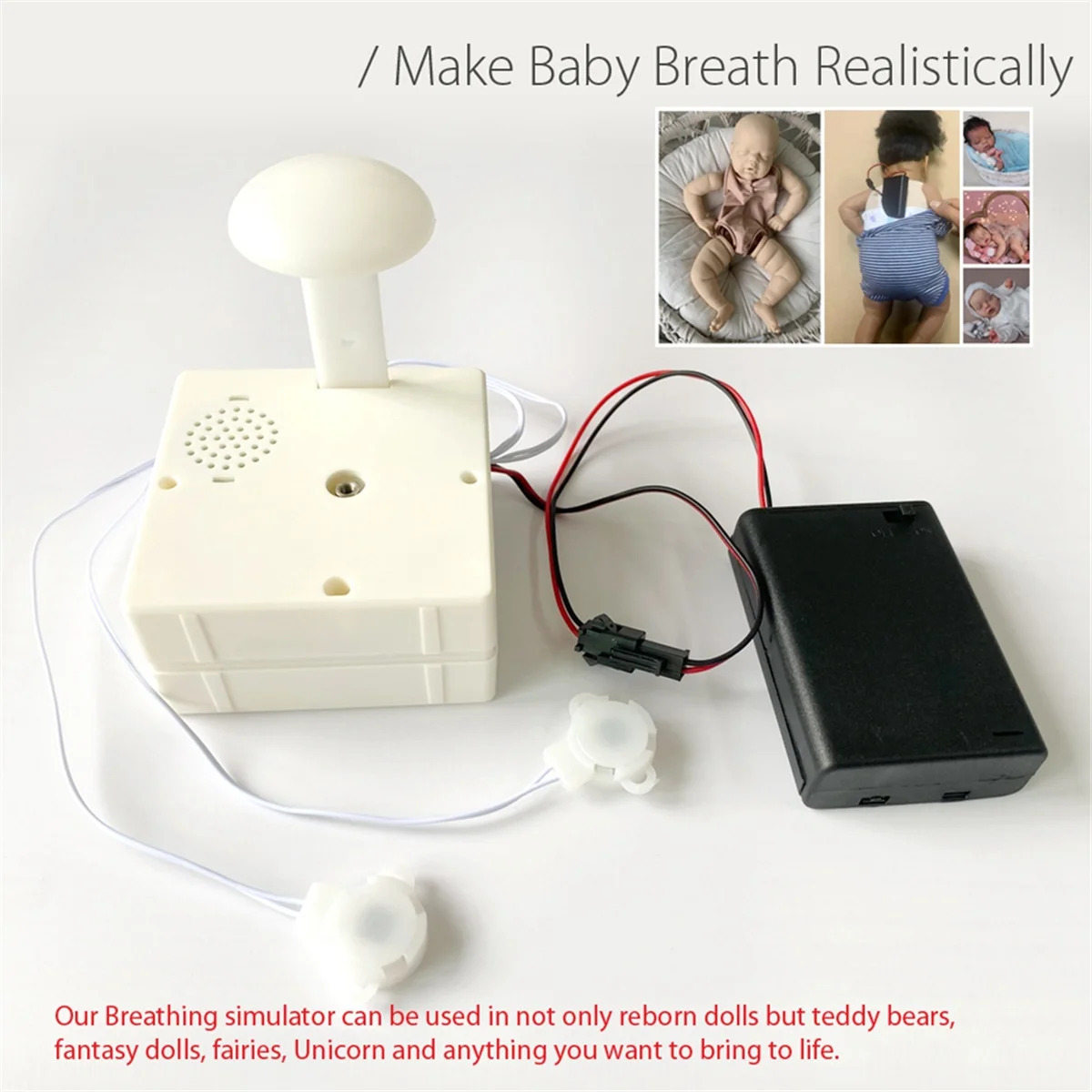 Reborn Doll Breathing Simulator Heart Beating with Cry and Smile Sound for Reborn Doll Pulsing Device Accessories