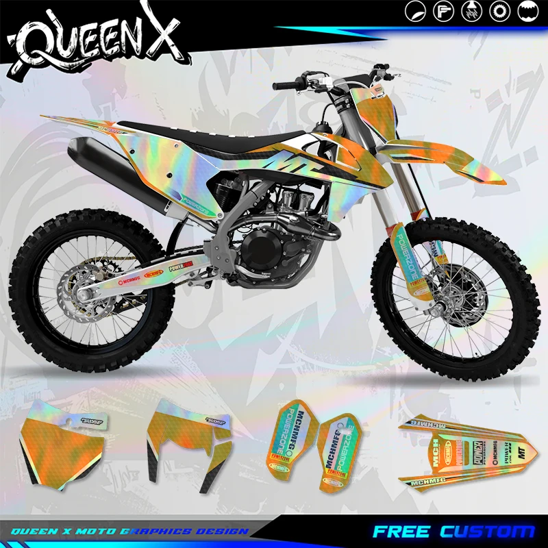 QUEEN X MOTO Custom Graphics Decal Sticker For KTM SX SXF 2016- 2018 EXC XCW 2017 2018 2019 Number Name Custom