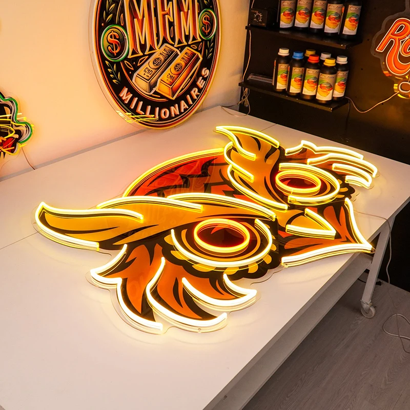 Colorful Wolf LED Neon Sign Light Pop Art Anime Cartoon Neon Signs Game Room Bedroom Home Wall Decor Custom Neon Lights