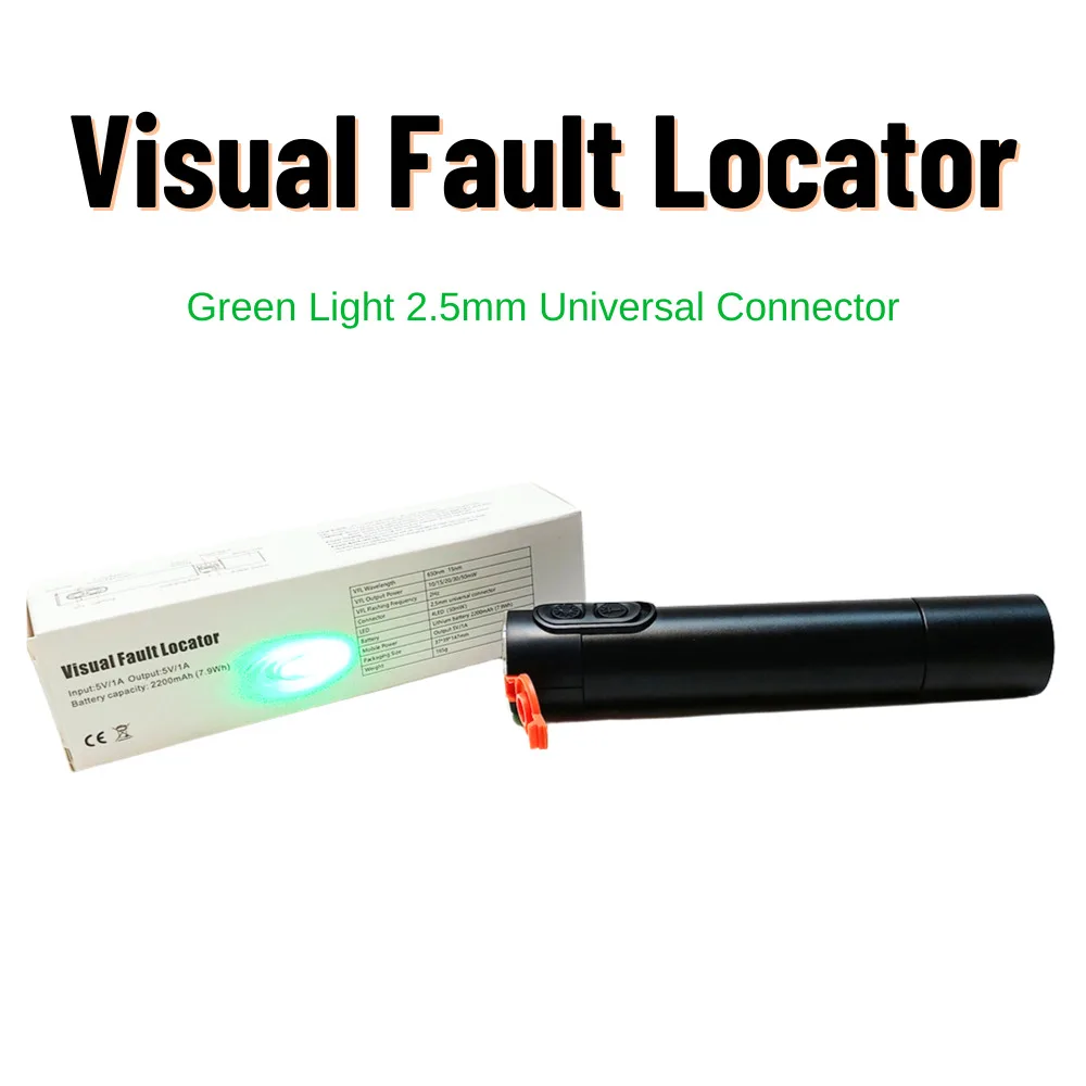 Visual Fault Locator 15KM 20KM 30KM Rechargeable Green Source Lithium Battery VFL FTTH