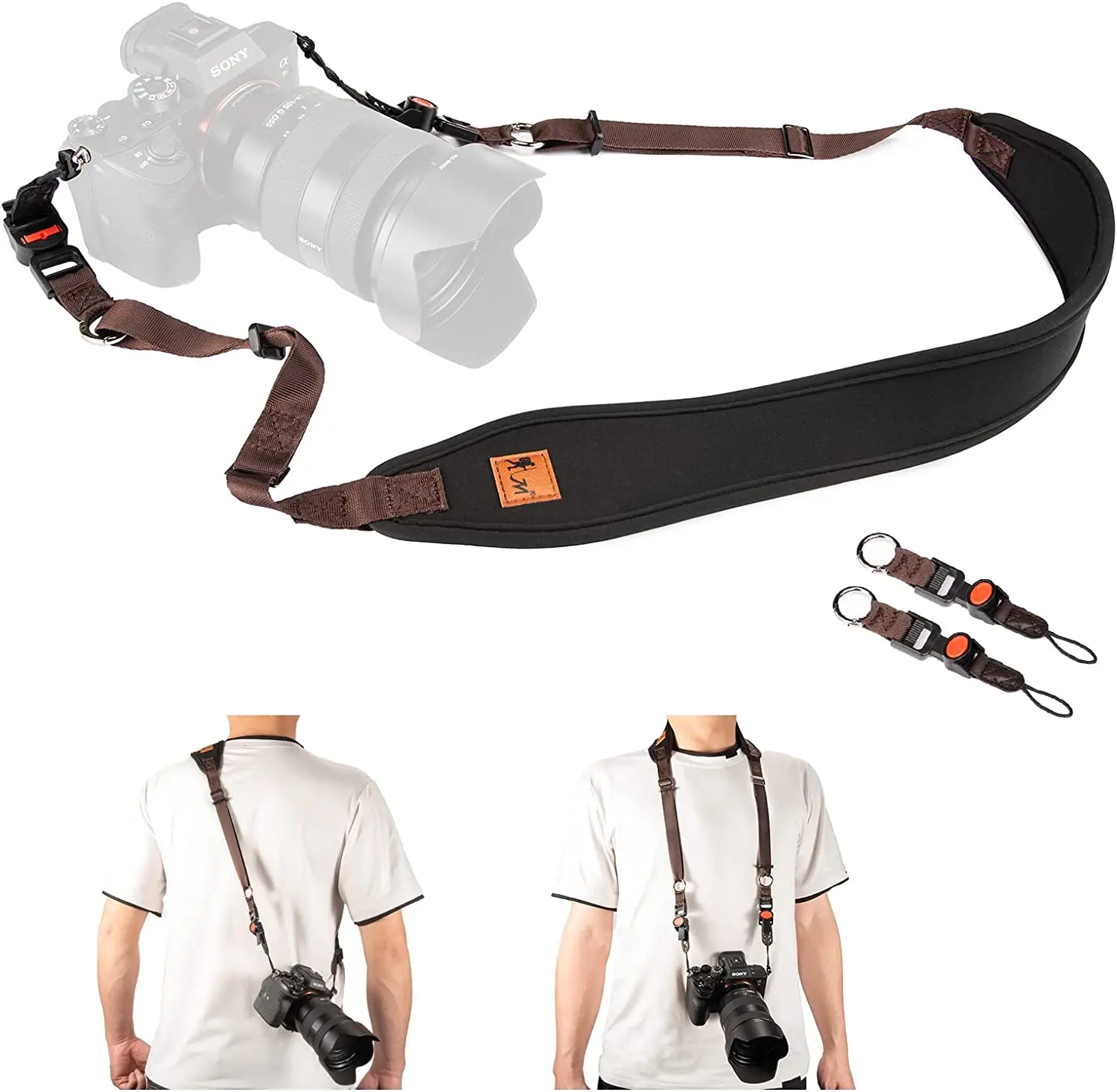 Uniwersalny pasek do aparatu Leica Canon Fuji Nikon Olympus Panasonic Sony aparaty regulowany pasek na szyję na ramię