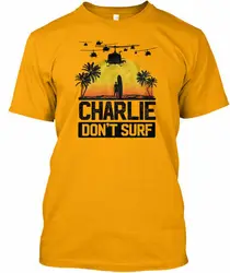 Camiseta de algodón de manga corta con cuello redondo, camiseta Don't Surf de Charlie Don't