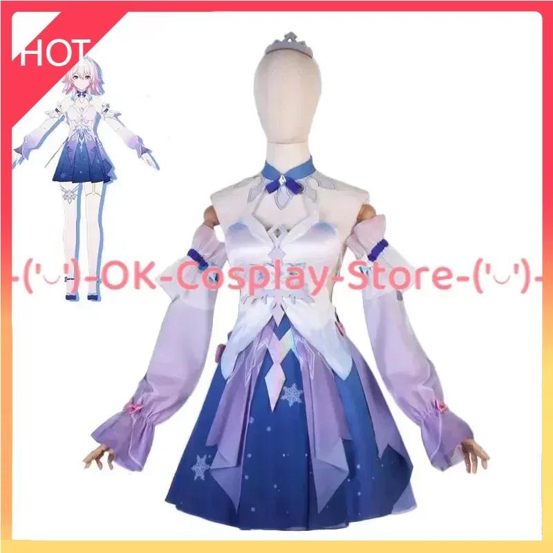 Game Honkai Star Rail March 7th Cosplay Costume Women Cute Party Dress Halloween Carnival Uniforms Anime Clothing Custom Made