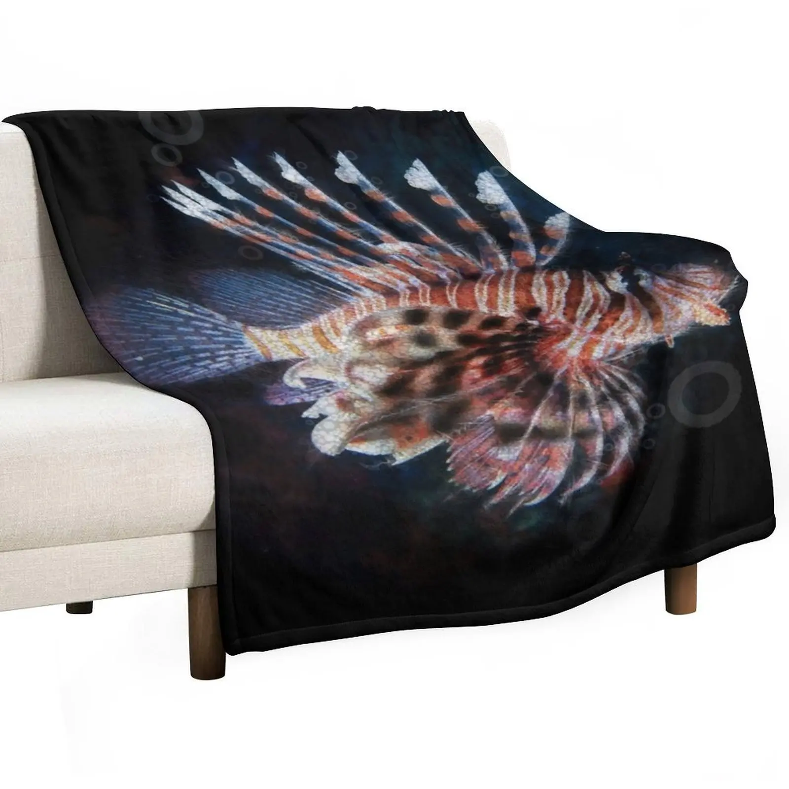 

Red Lionfish Throw Blanket Extra Large Throw Luxury Designer Blankets For Bed Beautifuls Blankets
