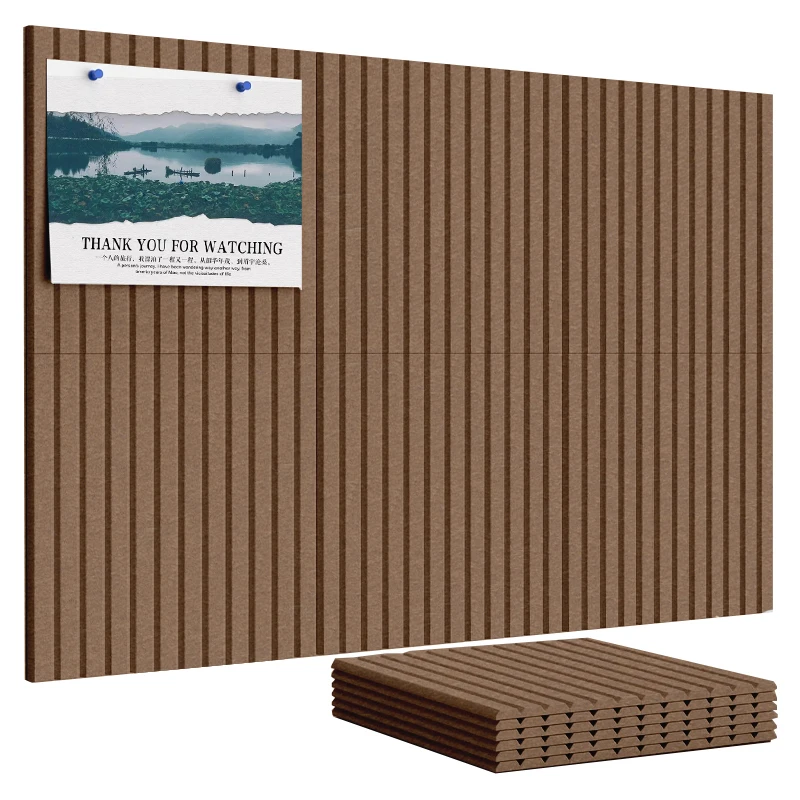 6 Paneles de Fieltro Decorativos de Pared DIY de Alta Densidad, Innovadores Paneles Acústicos Equiláteros de Fieltro y Corcho para Aislamiento, Tablero de Notas, Mensajes, Anuncios, para Decoración Interior del Hogar, Dormitorio, Oficina, Escuela, Aula