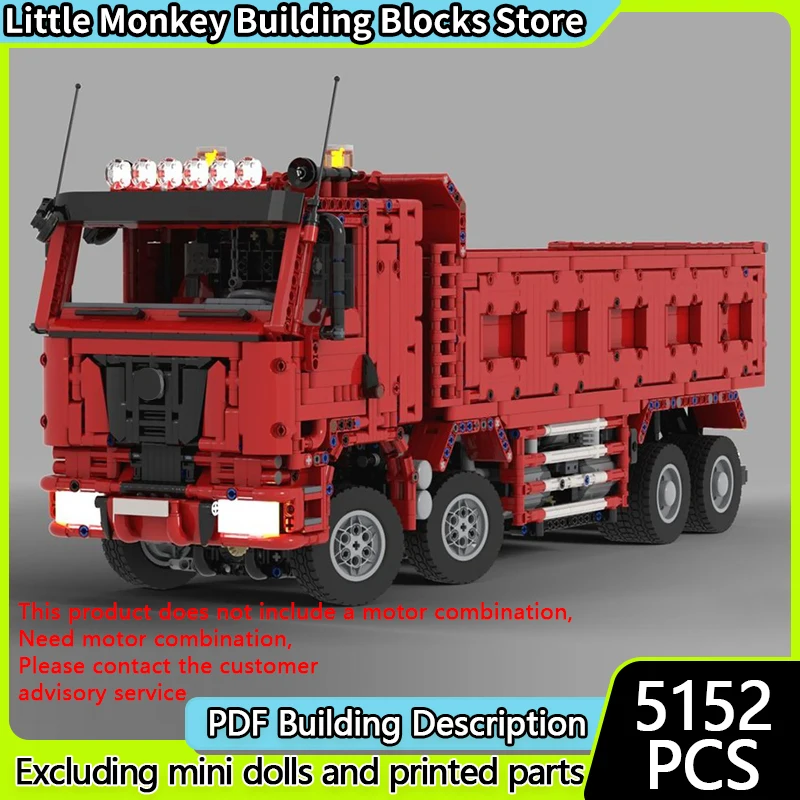 

Speed Racing Car Model MOC Building Bricks RC Pneumatic Dump Truck Modular Technology Children Holiday Gifts Assemble Toys Suit
