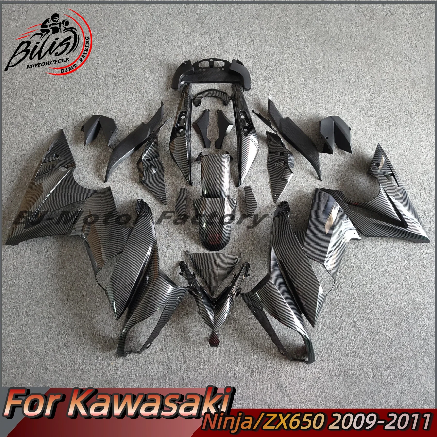 

Motorcycle carbon painted look spraying shell fairing Kit Set For Kawasaki NINJA 650 ZX650 EX650 2009 2010 2011 Full body