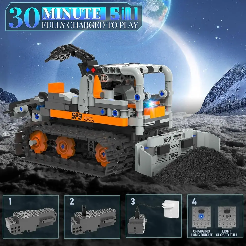 Kit de robot STEM para niños mayores de 6 años: juego de construcción de automóviles de dinosaurios de 688 piezas con aplicación y control remoto para aprendizaje científico y regalos de cumpleaños