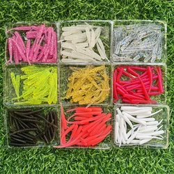 MUKUN 30PCS/LOT AJING Soft Lure Rockfish Fishing Lures 0.3g/35mm MINI Artificial Bait Swimbaits Jig Lure Wobber Worm Tackle