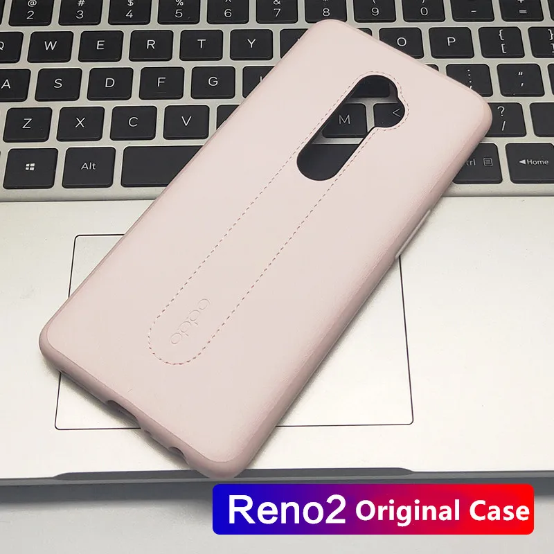 For OPPO Reno 2 Original Case official Slim Soft Leather+Rubber Back Case Shockproof Luxury Skin Cover Without retail box