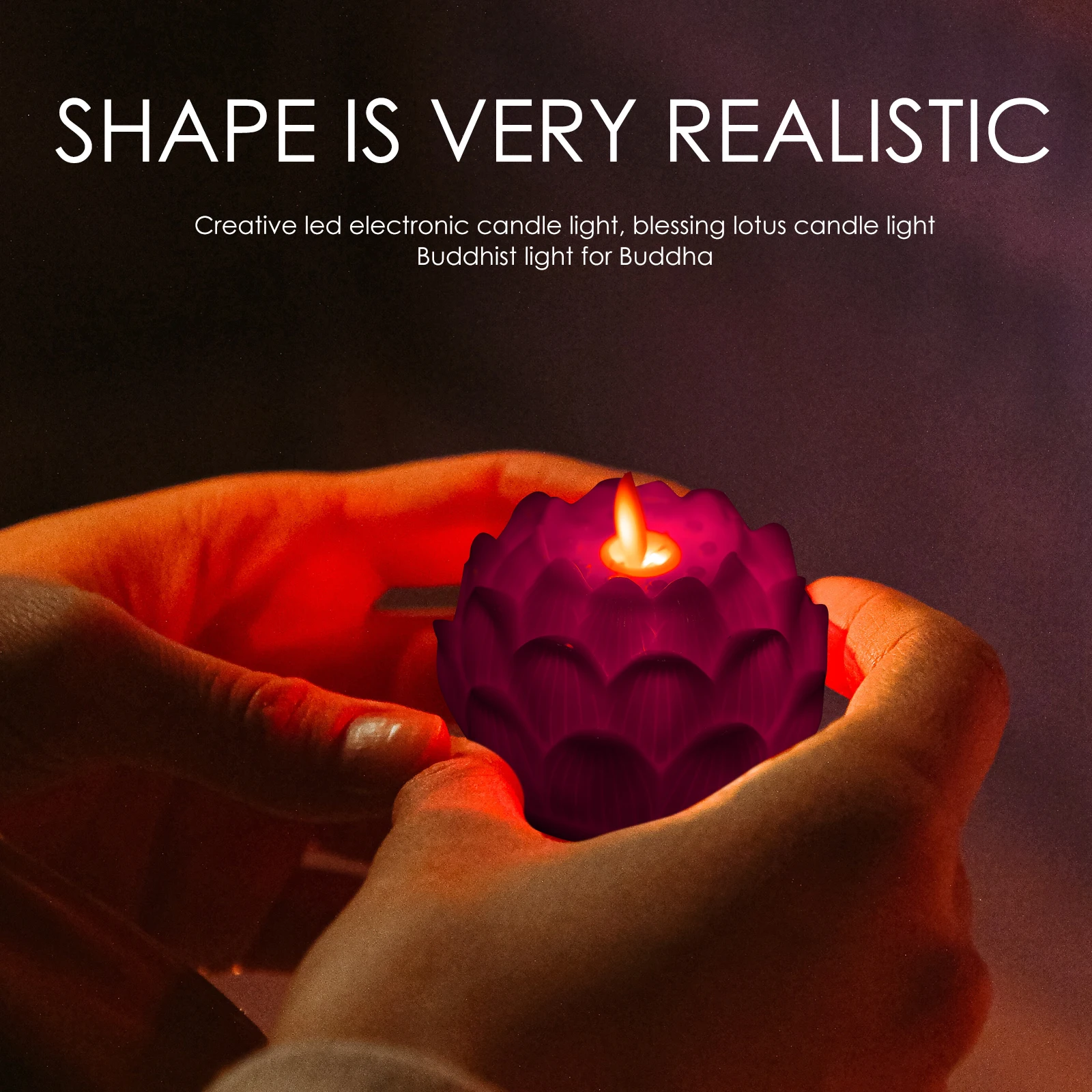 

6pcs LED C Lamp Home Decoration Plastic nament Buddha Hall Light Night Light Small Size Lightweight Practical