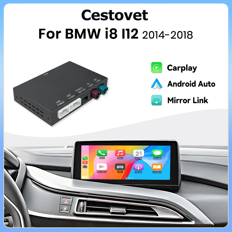 Module CarPlay sans fil Junsun pour BMW i8 i12 1 2 3 4 5 6 7 Series X1 X3 X4 X5 F20 F21 F30 F31 F34 F10 F48 F25 F26 F15 F10 E84 E60 E90 Mini NBT CIC CCC EVO System Mirror Link Module