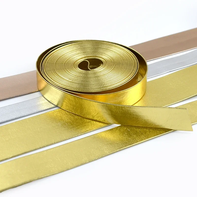 5M PU-Leder Synthetisches Gurtband 5-50mm Gold Silber Band für Taschenriemen, Halsketten, Seile, Armbänder, Kleidung, Schrägband, Bastelbedarf – Detail 12