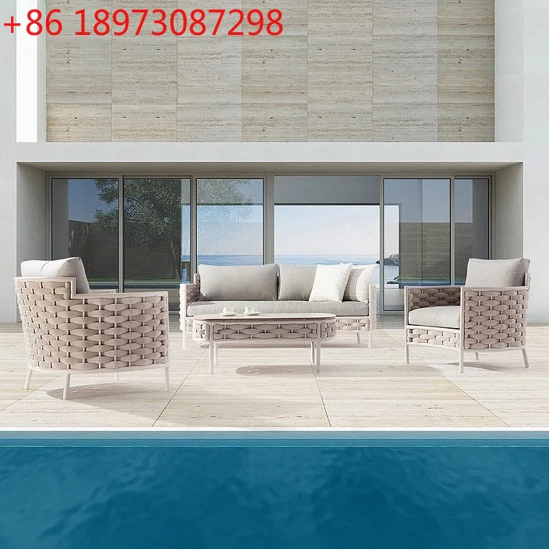 

Скандинавский уличный диван во дворе, вилла, гостиная, балкон, бассейн, кресло для отдыха, водонепроницаемое и солнцезащитное кресло