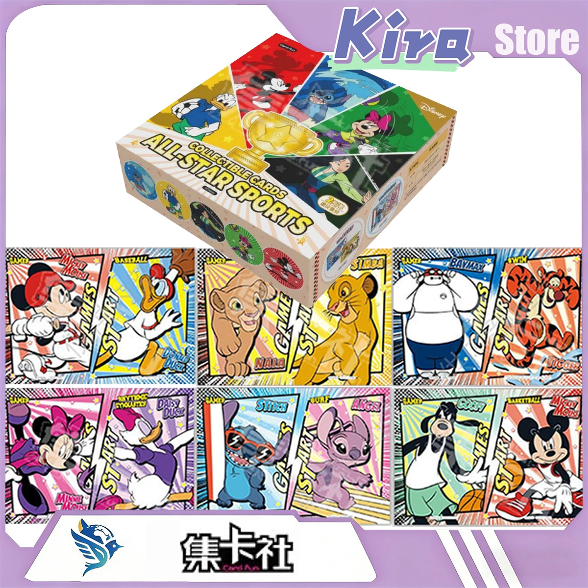 Card Fun Disney Star Sports Meet Series Collectible Trading Cards Mulan Mickey Stitch Character Cards Merchandise Gift Surprise