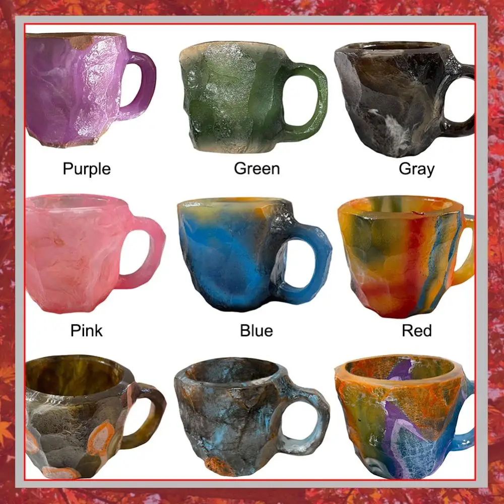 400ml Elegant Luxury Mineral Colored Crystal Mug Translucent Coffee Cup Home Office Elegant Crystal Water Cup Coffee Cup Gift