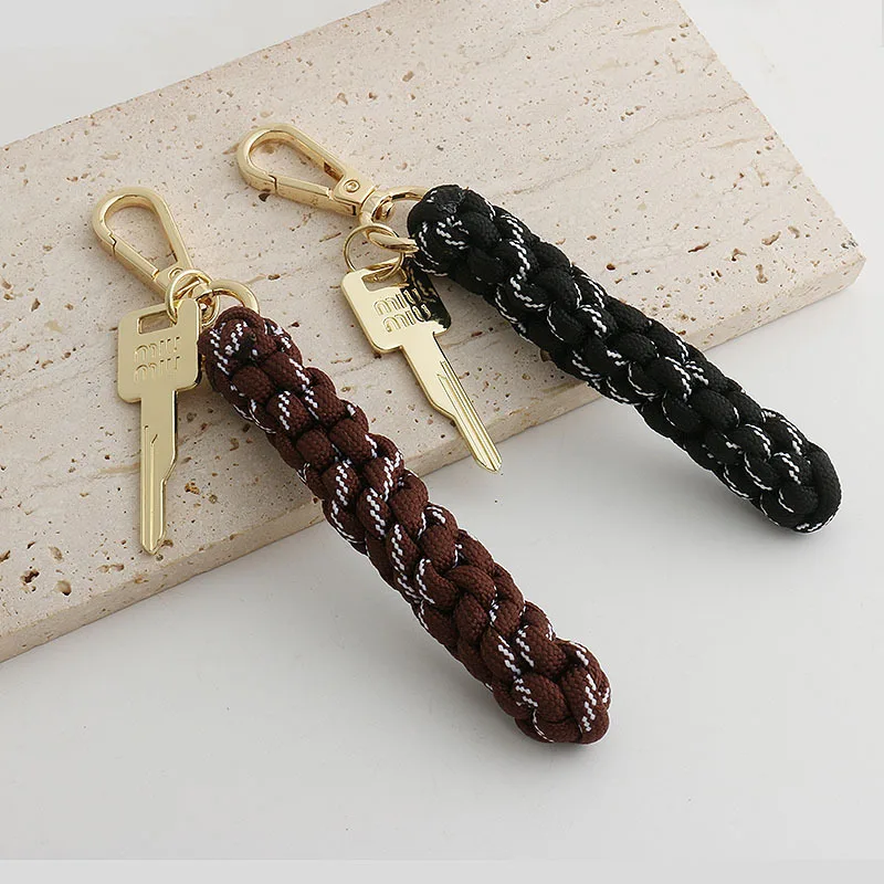 Pure hand-woven bag pendant stylish unique key modeling Car key chain