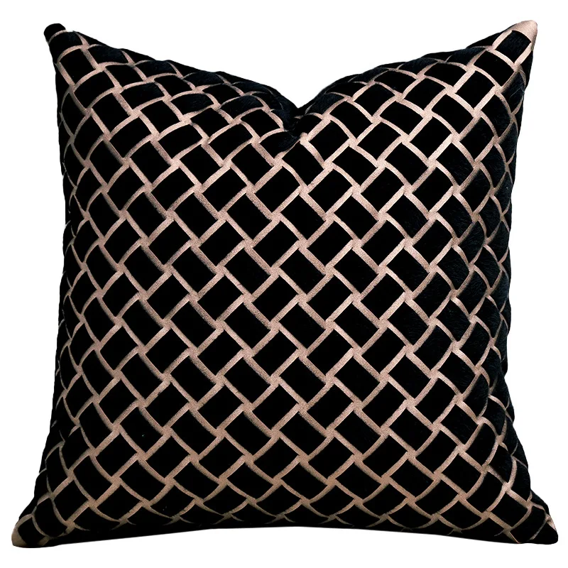 Autumn Cushion Cover 45x45cm Gold Brown Decorative Pillow Case for Sofa Bed Luxury Pillow Cover Home Decor Living Room