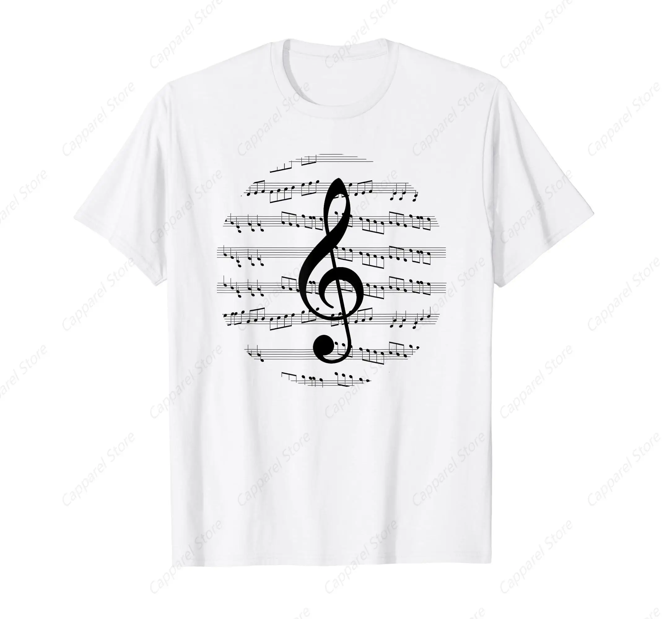 

Music Sheet Notes G-Clef Symbol Vintage Design Musician Gift T-Shirt