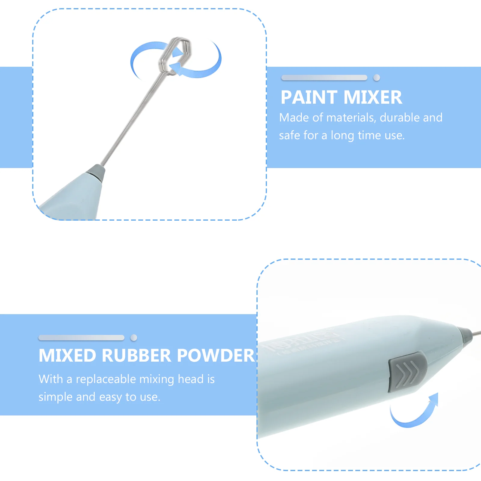 Paint Shaker Milk Frother Handheld Electric Pigment Mixers Mini Blender Gouache Agitator Small