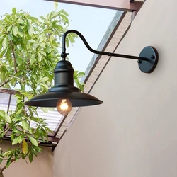 Applique murale industrielle américaine, lampe de porche, lampe de cour extérieure, lampe de jardin, panneau d'affichage, parc, escalier, chevet, éclairage de chambre