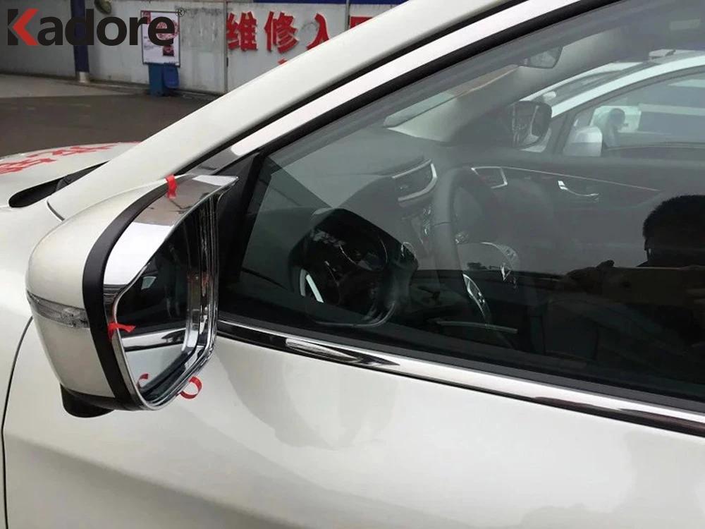 Rearview Mirror Cover Trim For Nissan Murano 2015-2020 2021 2022 Chrome Car Side Mirrors Rain Shield Sun Visor Trims Accessories