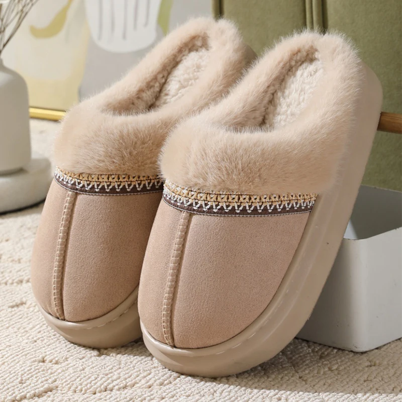 Slippers Women's Fuzzy Memory Foam Slippers Fluffy Winter House Shoes Indoor and Outdoor Lovers Warm Slippers with Good Wrapping