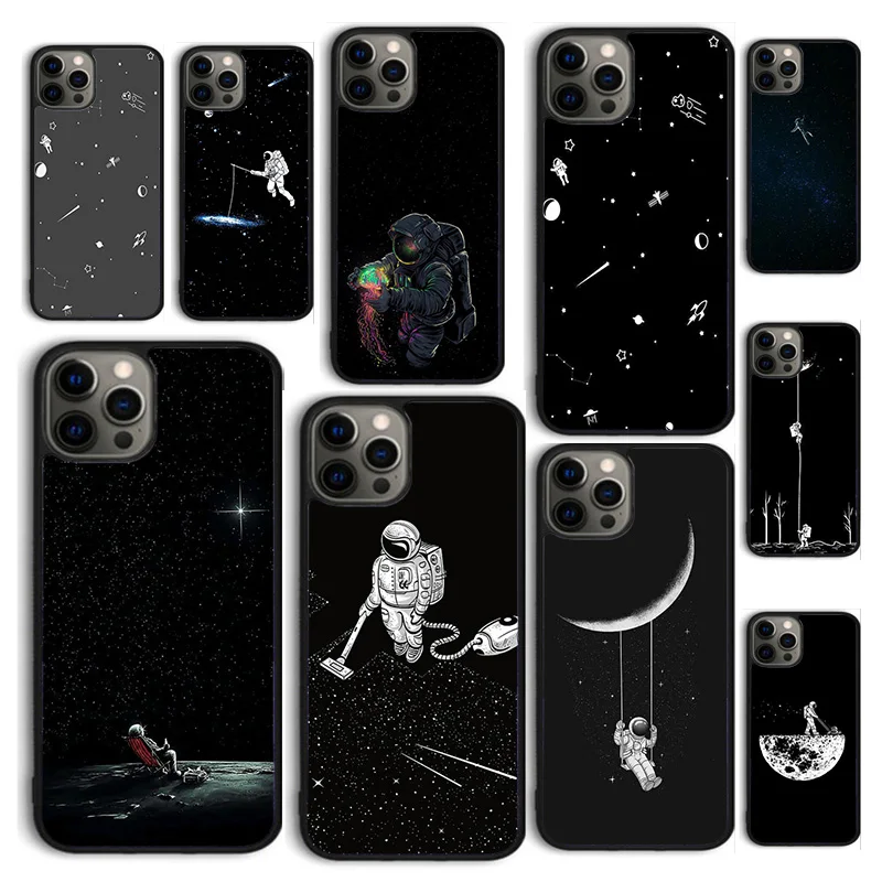 Autumu Astronaut Stars Constellation Phone Case Cover for iPhone 16 15 12 mini 11 13 14 Pro Max SE 2020 Apple 6S 7 8 Plus