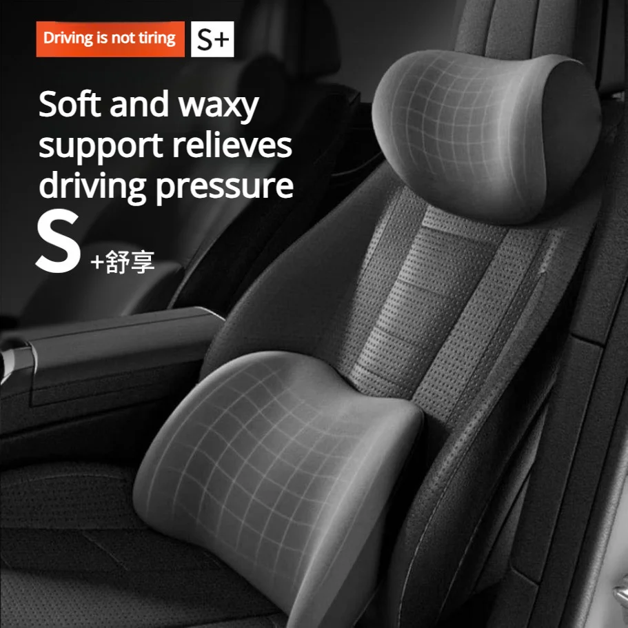 

Car Universal Headrest Lumbar Memory Foam Cervical Lumbar Support Car Headrest Backrest Pillow Office Car Interior Accessories