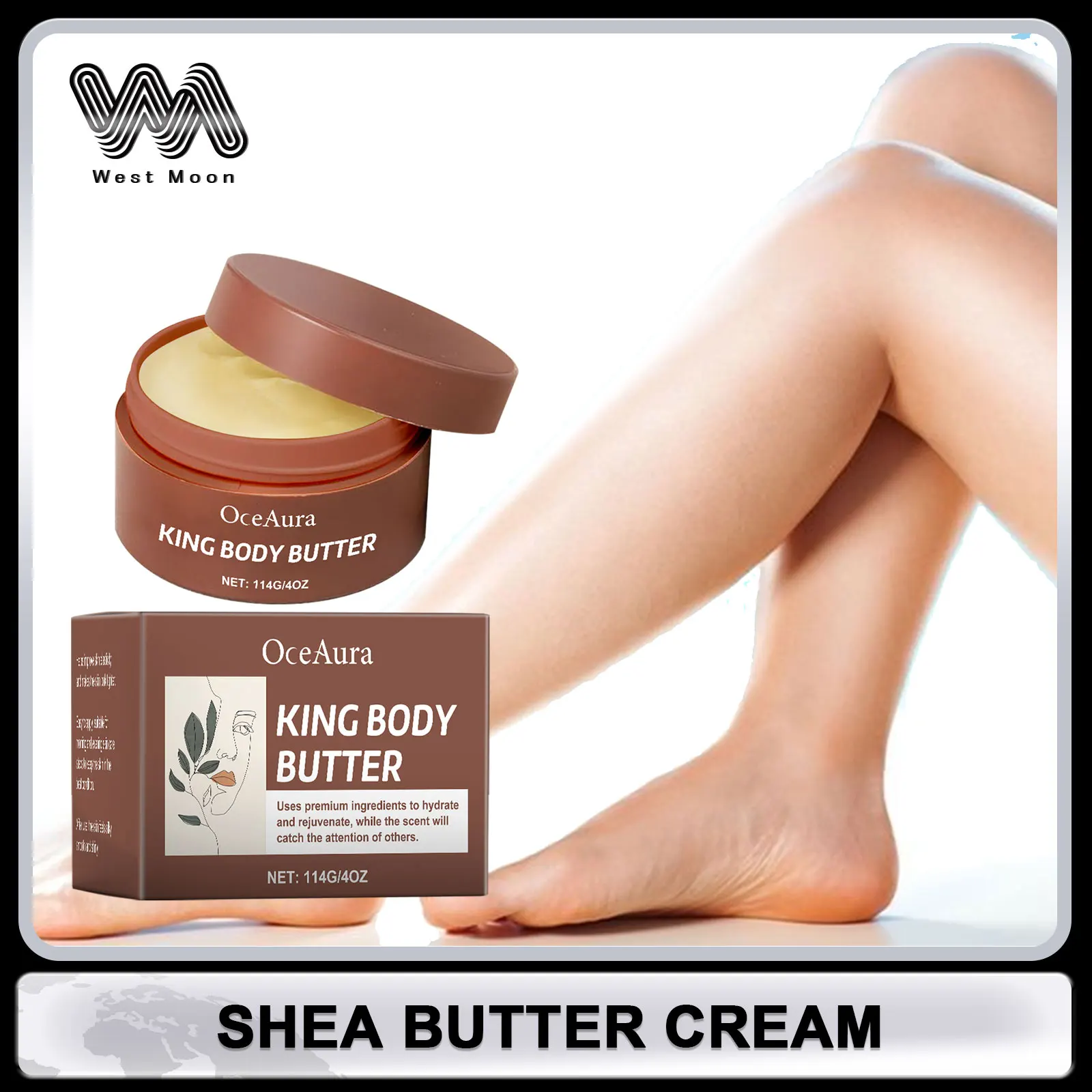 

Shea Butter Body Cream Soothing Dry Rough Skin Rejuvenating Lotion Even Skin Tone Improve Skin Sagging Firming Body Care Product