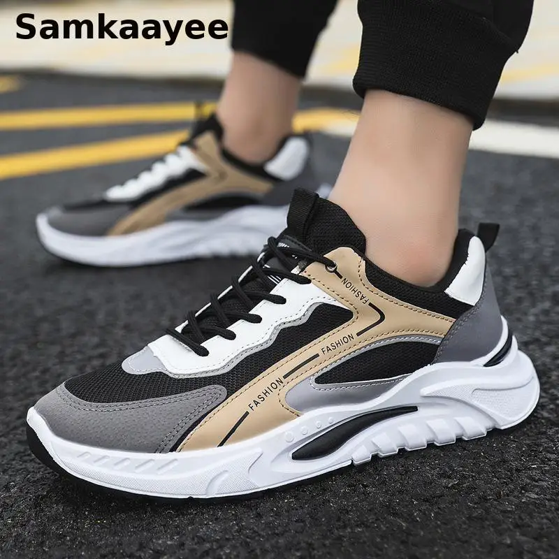 

39-44 Man Shoes Casual Sneakers Breathable Sport Zapatillas Spring Autumn Hombre Soft Soled Non-slip Walking Running Footwear y2