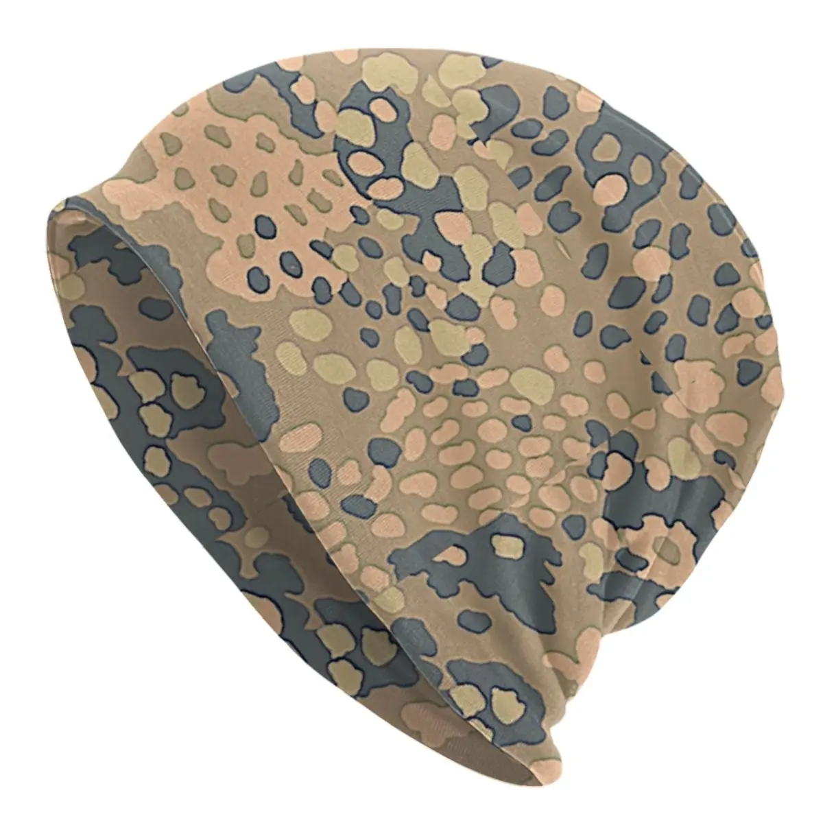 Desert Erbsenmuster Pea Dot German Camouflage Pattern Skullies Beanies Caps Men Winter Warm Knitting Hat Adult Bonnet Hats