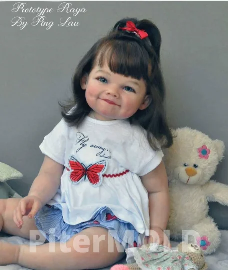 EGO 28inch Reborn Doll  Toddler Girl Raya Lifesize Fresh Color Soft Touch Completed Finished Doll